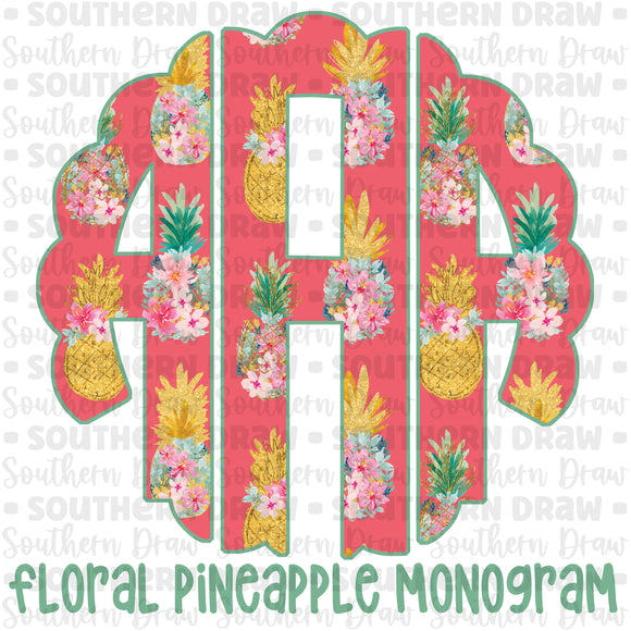 Floral Pineapple Monogram
