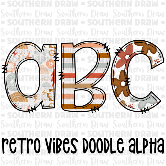 Retro Vibes Doodle Alpha