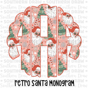 Retro Santa Monogram