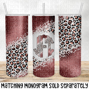 Rose Gold Foil Leopard Tumbler