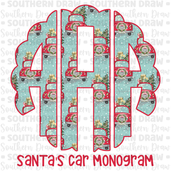 Santa's Car Monogram
