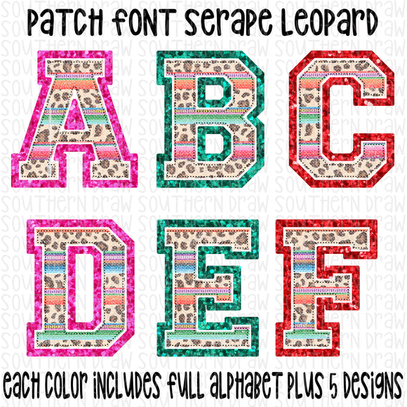 Patch Font Serape Leopard Bundle