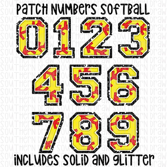 Patch Numbers Softball Bundle