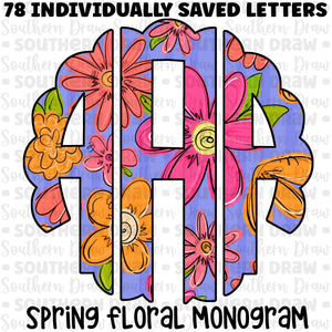 Spring Floral Monogram