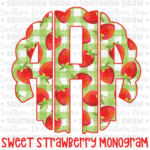 Sweet Strawberry Monogram