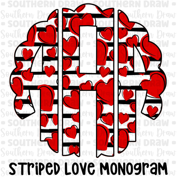 Striped Love Monogram