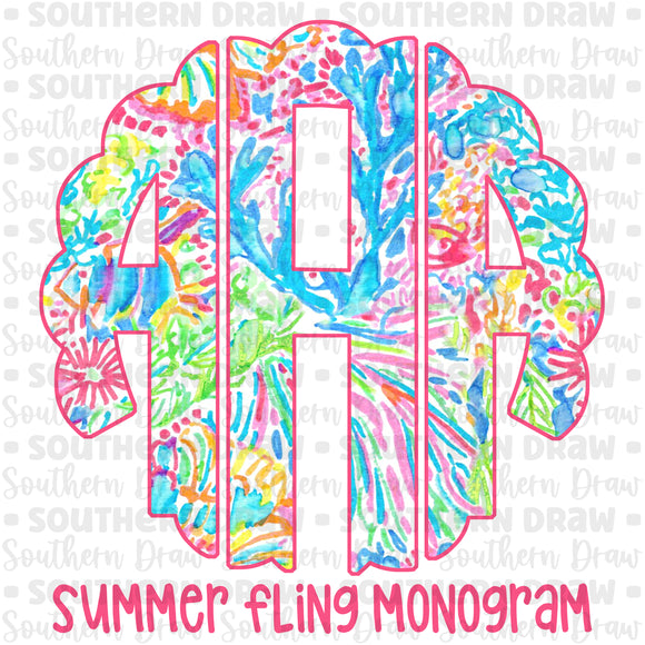 Preppy Summer Fling Monogram