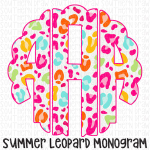 Summer Leopard Monogram