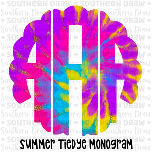 Summer Tiedye Monogram