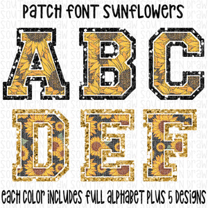 Patch Font Sunflowers Bundle