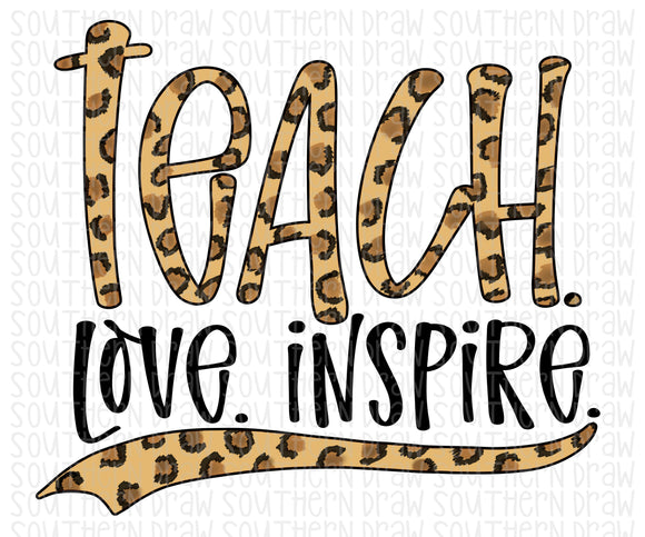 Teach Love Inspire Leopard