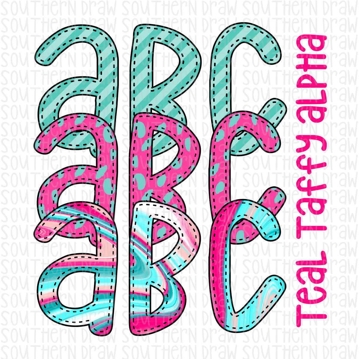 Teal Taffy Alpha – Southern Draw Digital Designs