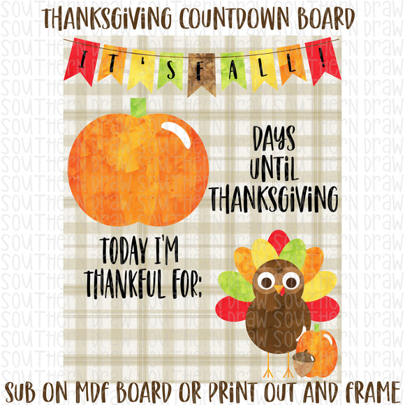 Thanksgiving Countdown Board