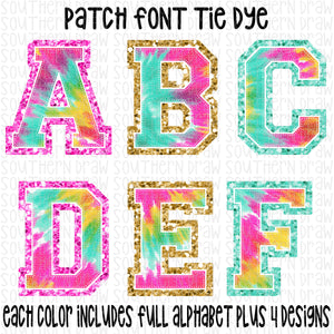 Patch Font Tie Dye Bundle