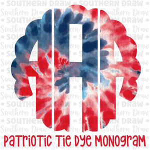 Patriotic Tiedye Monogram
