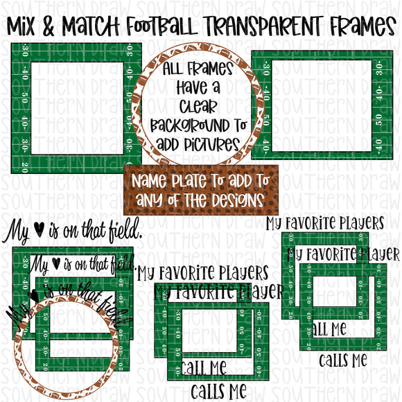 TRANSPARENT Football Frames Bundle