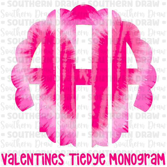 Valentine's Tie dye Monogram