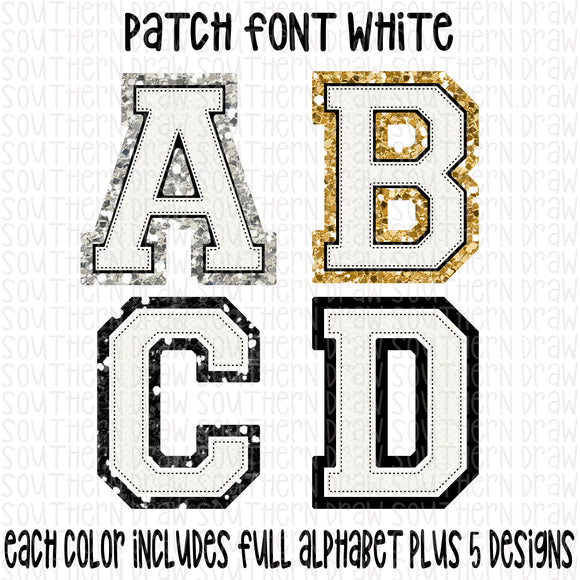 Patch Font White Bundle