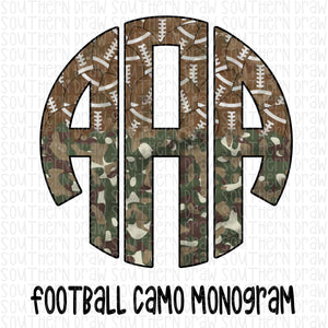 Football Camo Monogram