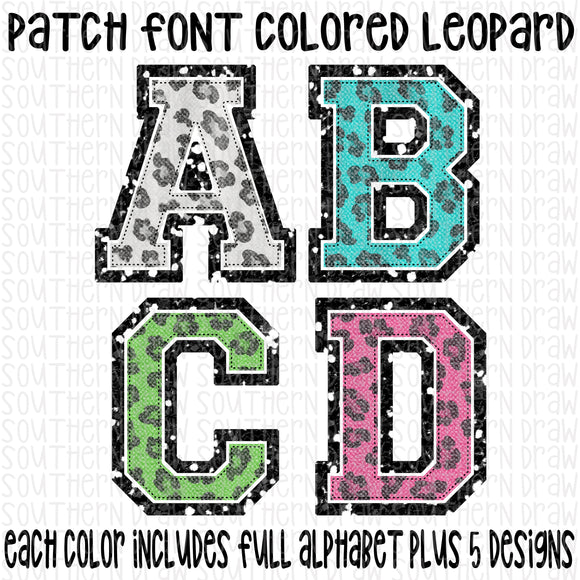 Patch Font Colored Leopard Bundle