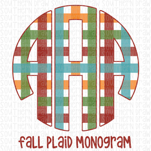 Fall Plaid Monogram