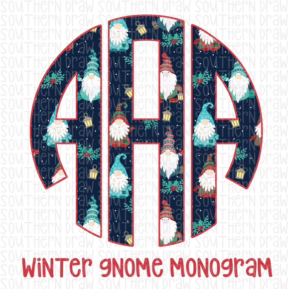 Winter Gnome Monogram