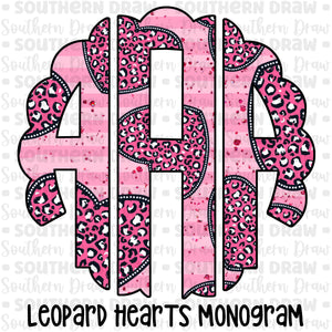 Leopard Hearts Monogram