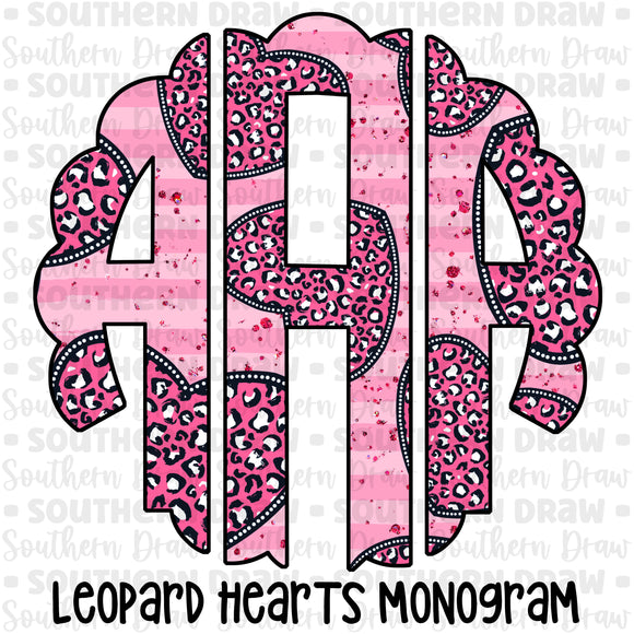 Leopard Hearts Monogram