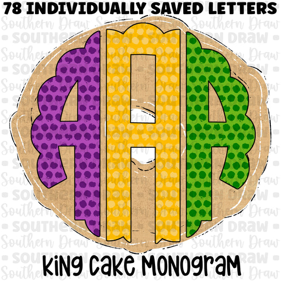 King Cake Monogram
