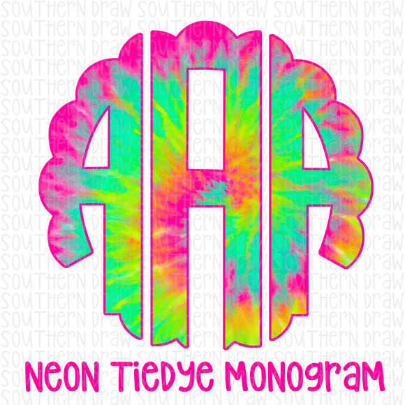 Neon Tiedye Monogram
