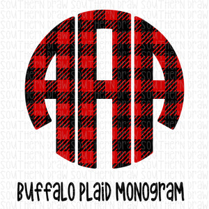 Buffalo Plaid Monogram