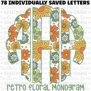 Retro Floral Monogram