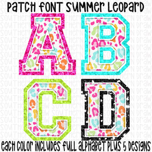 Patch Font Summer Leopard