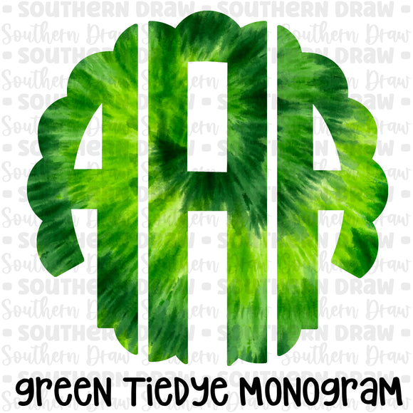 Green Tiedye Monogram