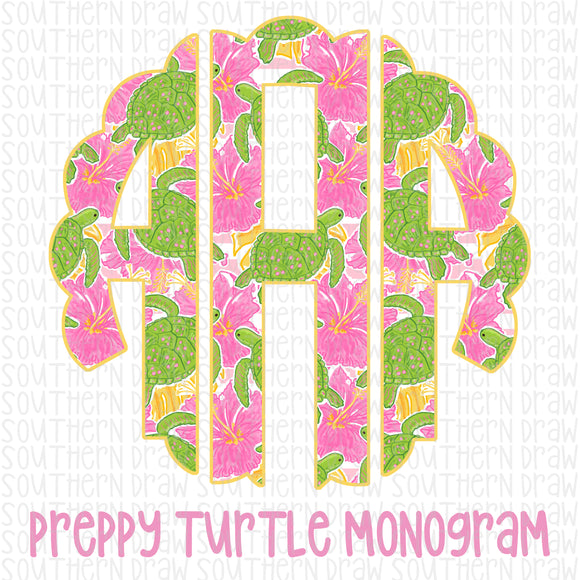 Preppy Turtles Monogram