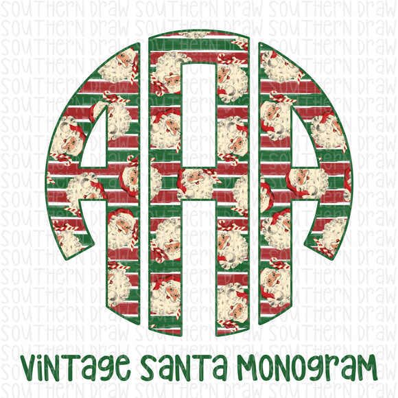 Vintage Santa Monogram