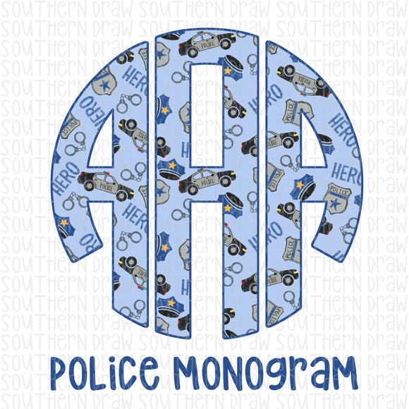 Police Hero Monogram