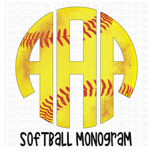 Softball Monogram