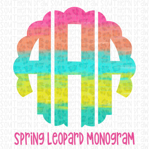 Spring Leopard Monogram