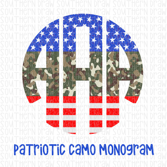 Patriotic Camo Monogram