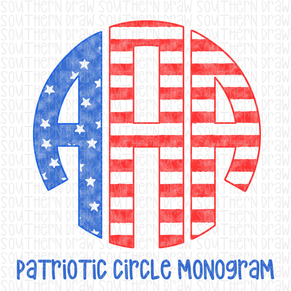 Patriotic Circle Monogram