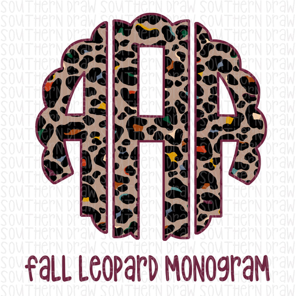 Fall Leopard Monogram
