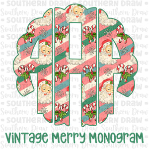 Vintage Merry Monogram