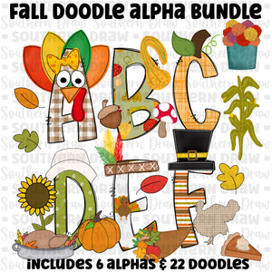 Fall Doodle Alpha Bundle
