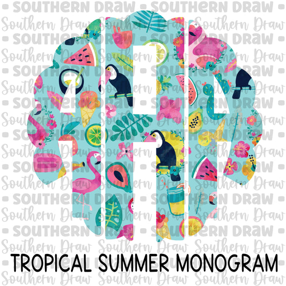 Tropical Summer Monogram