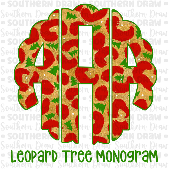 Leopard Tree Monogram