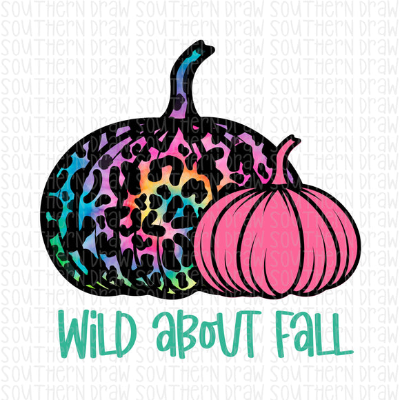 Wild About Fall Pumpkins Leopard