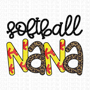 Softball Nana Leopard
