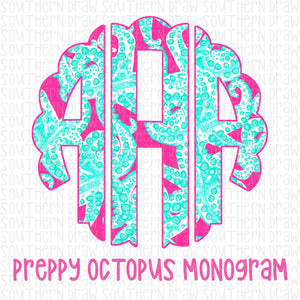 Preppy Octopus Monogram