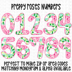 Preppy Roses Numbers